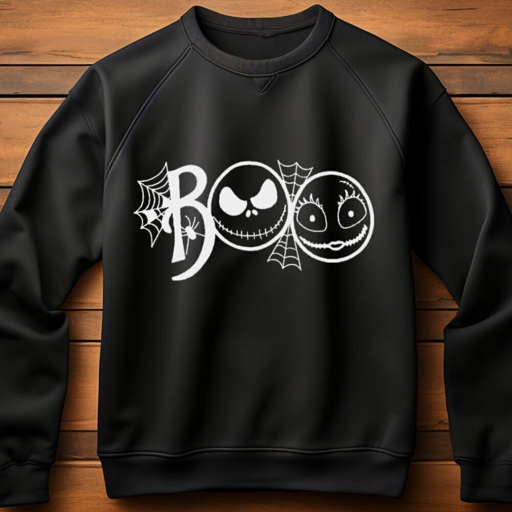 Nightmare Before Christmas Boo Halloween Cusyom Handcrafted Sweatshirt Sweater